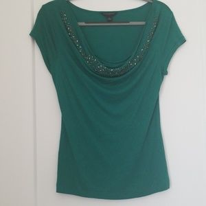 Neck bling blouse